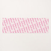 引用文のバランスを見つけるピンクフラミンゴ ヨガマット (裏面(横))