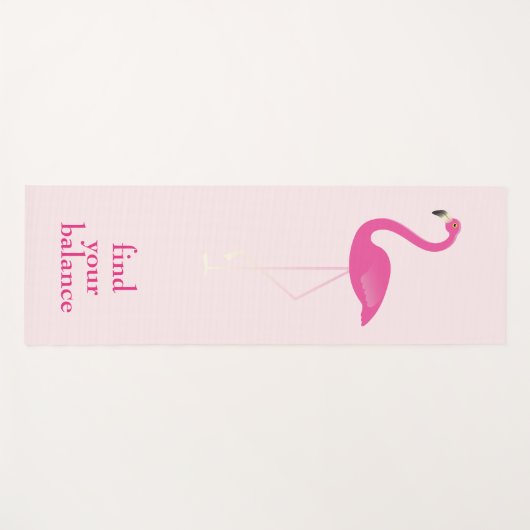 引用文のバランスを見つけるピンクフラミンゴ ヨガマット (正面(横))