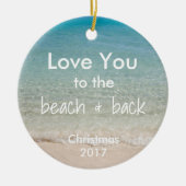 引用文のビーチのテーマのオーナメント セラミックオーナメント (正面)