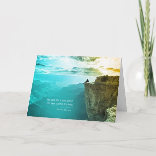 引用文のフリートリッヒNietzscheの自然の冒険の自然 カード (正面)