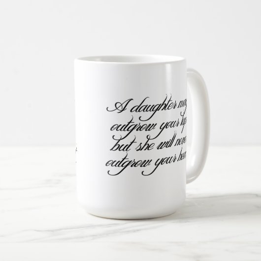 引用文のマグの父となる娘 コーヒーマグカップ (正面右)