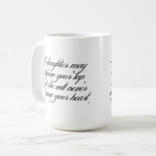 引用文のマグの父となる娘 コーヒーマグカップ (正面左)