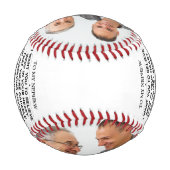 引用文の写真2枚で甥カスタムに向けて 野球ボール (裏面)