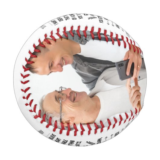 引用文の写真2枚で甥カスタムに向けて 野球ボール (正面左)