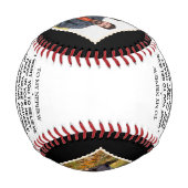 引用文の写真4枚で甥カスタムに向けて 野球ボール (裏面)