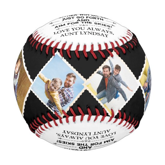 引用文の写真4枚で甥カスタムに向けて 野球ボール (正面)