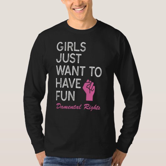 引用文の女の子だけおもしろいを持ちたい Tシャツ (正面)