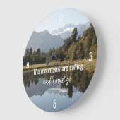 引用文の山のテーマの時計 ラージ壁時計 (傾斜)