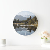 引用文の山のテーマの時計 ラージ壁時計 (ホーム)