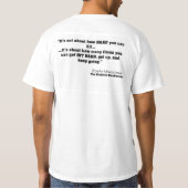 引用文の岩が多い攻撃の姿勢のワイシャツ Tシャツ (裏面)