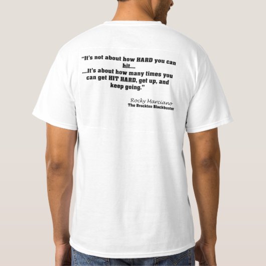 引用文の岩が多い攻撃の姿勢のワイシャツ Tシャツ (裏面)