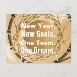 引用文の感動的なネットボールのテーマの写真 シーズンポストカード