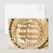 引用文の感動的なネットボールのテーマの写真 シーズンポストカード (正面/裏面)