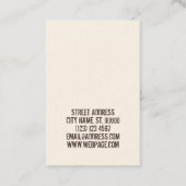 引用文の文字カバー錆ついたコンクリートを意欲を起こさせること 名刺 (裏面)