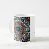 引用文の春のコケの曼荼羅のマグ コーヒーマグカップ (正面左)
