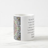 引用文の春のコケの曼荼羅のマグ コーヒーマグカップ (中央)