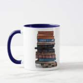 引用文の本のユーモア積み重ねを予約します マグカップ (左)