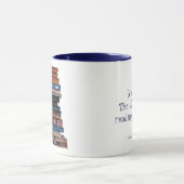 引用文の本のユーモア積み重ねを予約します マグカップ (中央)