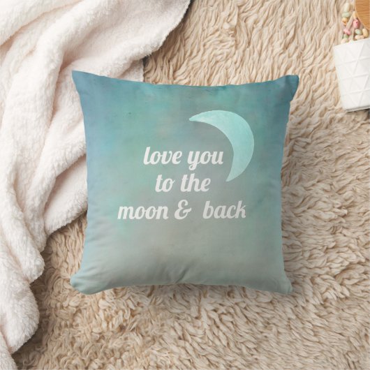 引用文の枕は月と背中にあなたを愛する クッション (ブランケット)