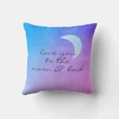 引用文の枕は月と背中にあなたを愛する クッション (裏面)