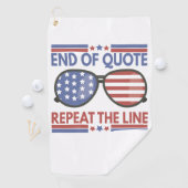 引用文の終わり繰り返しアメリカの愛国的なビ ゴルフタオル (インサイチュ)