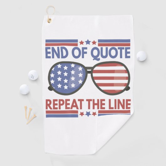 引用文の終わり繰り返しアメリカの愛国的なビ ゴルフタオル (インサイチュ)