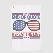 引用文の終わり繰り返しアメリカの愛国的なビ ゴルフタオル (正面)