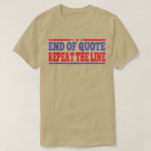 引用文の終わりTシャツ2056ラインを繰り返す Tシャツ (デザイン正面)