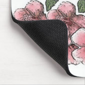 引用文の美しいピンクのハイビスカス マウスパッド (コーナー)