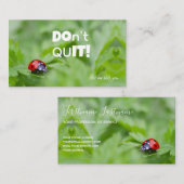 引用文の美しいラディバやる気を起こさせるグ 名刺 (正面/裏面)