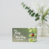 引用文の美しいラディバやる気を起こさせるグ 名刺 (スタンド正面)