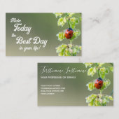 引用文の美しいラディバやる気を起こさせるグ 名刺 (正面/裏面)