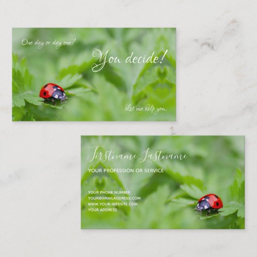 引用文の美しいラディバやる気を起こさせるグ 名刺 (正面/裏面)