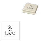 引用文の肯定;愛されている ラバースタンプ (押印)