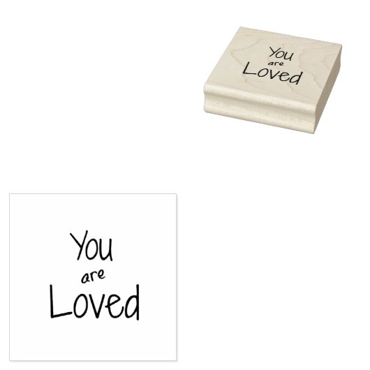 引用文の肯定；愛されている ラバースタンプ (押印)