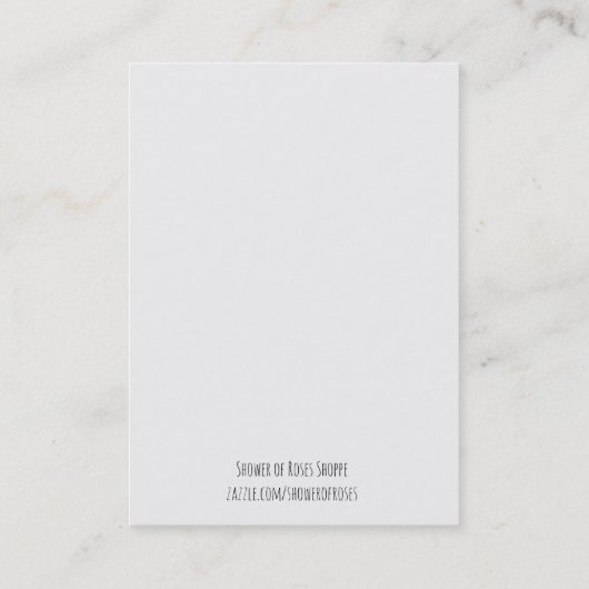 引用文の花の神聖なカードを祈って下さい、望んで下さい、心配しないで下さい 名刺 (裏面)