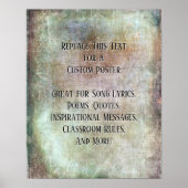 引用文の追加またはテクスチャグランジ付きブラウザのコピー ポスター (正面)