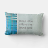 引用文の青い格子枕をカスタム追加 ランバークッション (裏面)