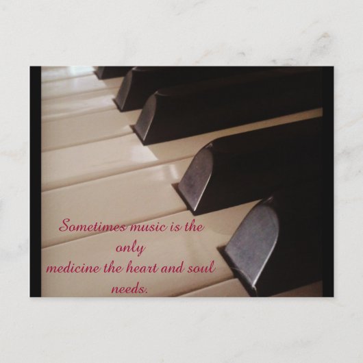 引用文の音楽ノート ポストカード (正面)