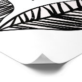 引用文はっきりしたの白黒美術を加える ポスター (角)