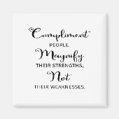 引用文は人の強さを増す マグネット (正面)