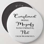 引用文は人の強さを増す 缶バッジ (正面&裏面)