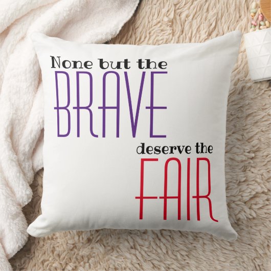 引用文は勇敢な紫に過ぎない クッション (ブランケット)