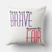 引用文は勇敢な紫に過ぎない クッション (正面)