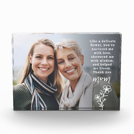 引用文は繊細な花の母の日をオーバーレイ フォトブロック (正面)