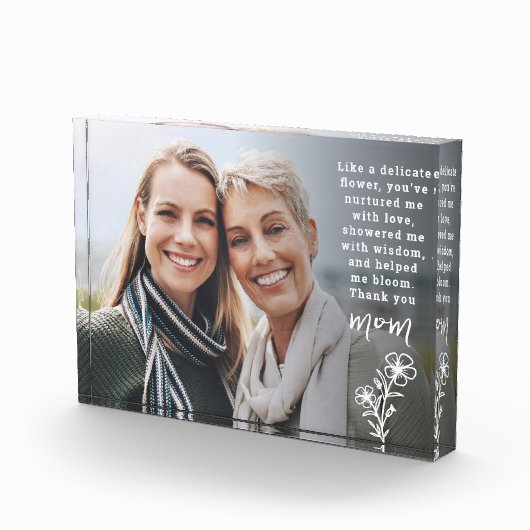 引用文は繊細な花の母の日をオーバーレイ フォトブロック (右)