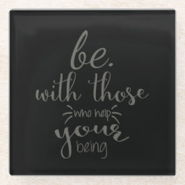 引用文は自分の存在と共に救済すること ガラスコースター