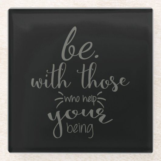 引用文は自分の存在と共に救済すること ガラスコースター (正面)