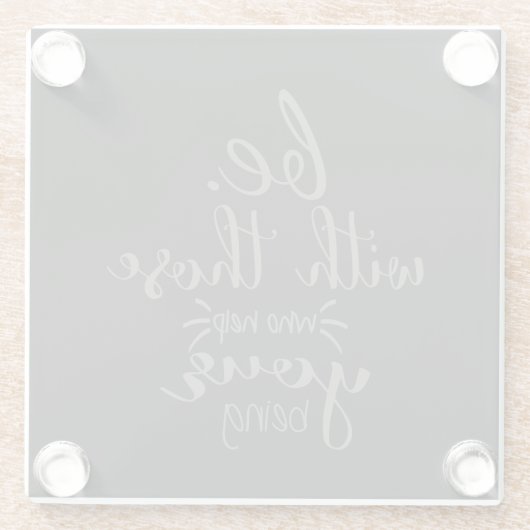 引用文は自分の存在と共に救済すること ガラスコースター (裏面)