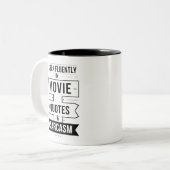 引用文は話映画の引用文と皮肉で流暢に ツートーンマグカップ (正面左)